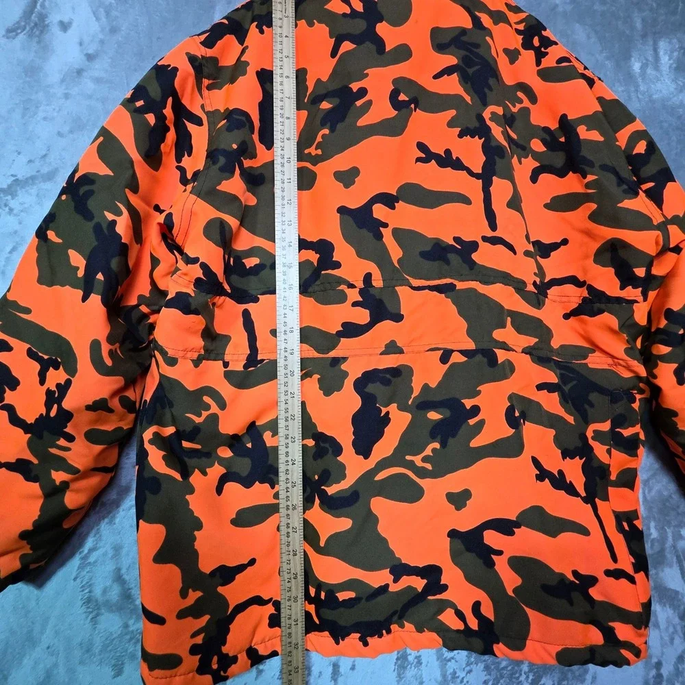 Winchester Conceal Blaze Orange Camo Hunting Jacket Mens XL Hooded Parka 1248